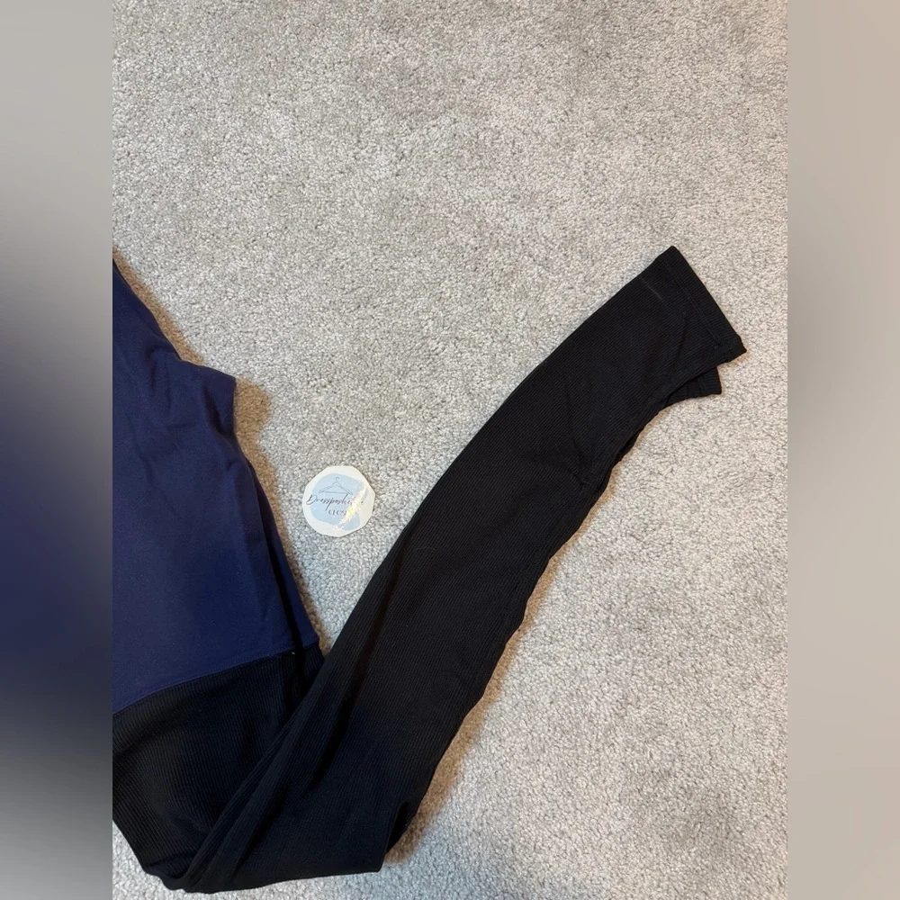 Alo Yoga High Waist Goddess Legging Navy Blue Black
